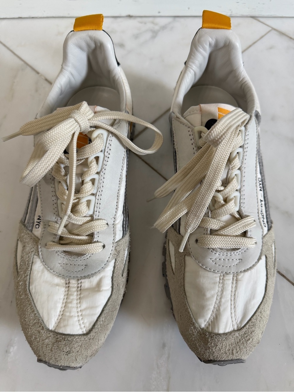 Oncept NYC Toronto Sneakers Men’s 9 Women’s 10.5-11 suede & fabric silver white - Picture 8 of 15